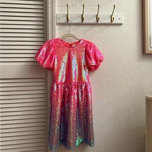 Lola and the boys bubble gum shimmer sequin dress